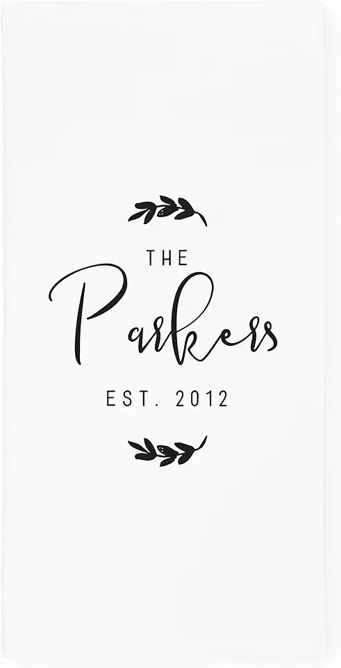 Personalized The Parkers Est. 2012 Soft and Absorbent...