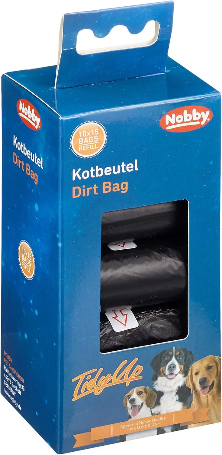 Nobby TidyUp 67357 Dog Waste Bags 10 Rolls / 15 Bags/Black