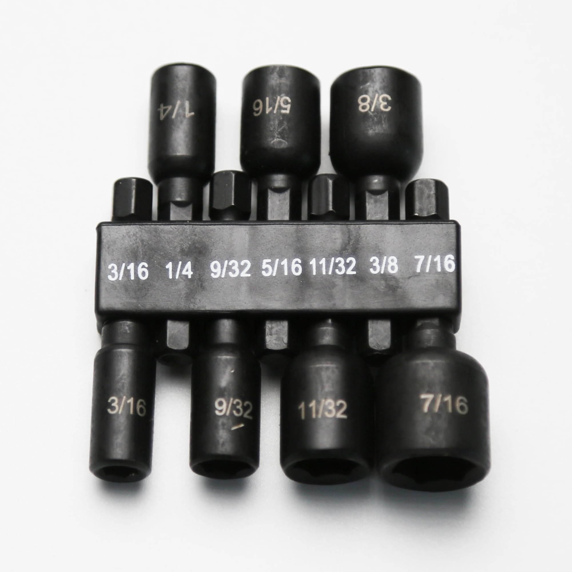 TMAX 7p 3/16-7/16" Impact Magnetic Nutsetter Hex Nut Driver 1/4" Shank Cr-V