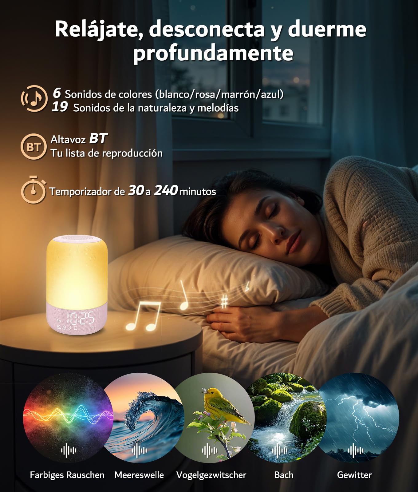 JBER Despertador Amanecer, Despertador Luz Natural Simulación de Amanecer