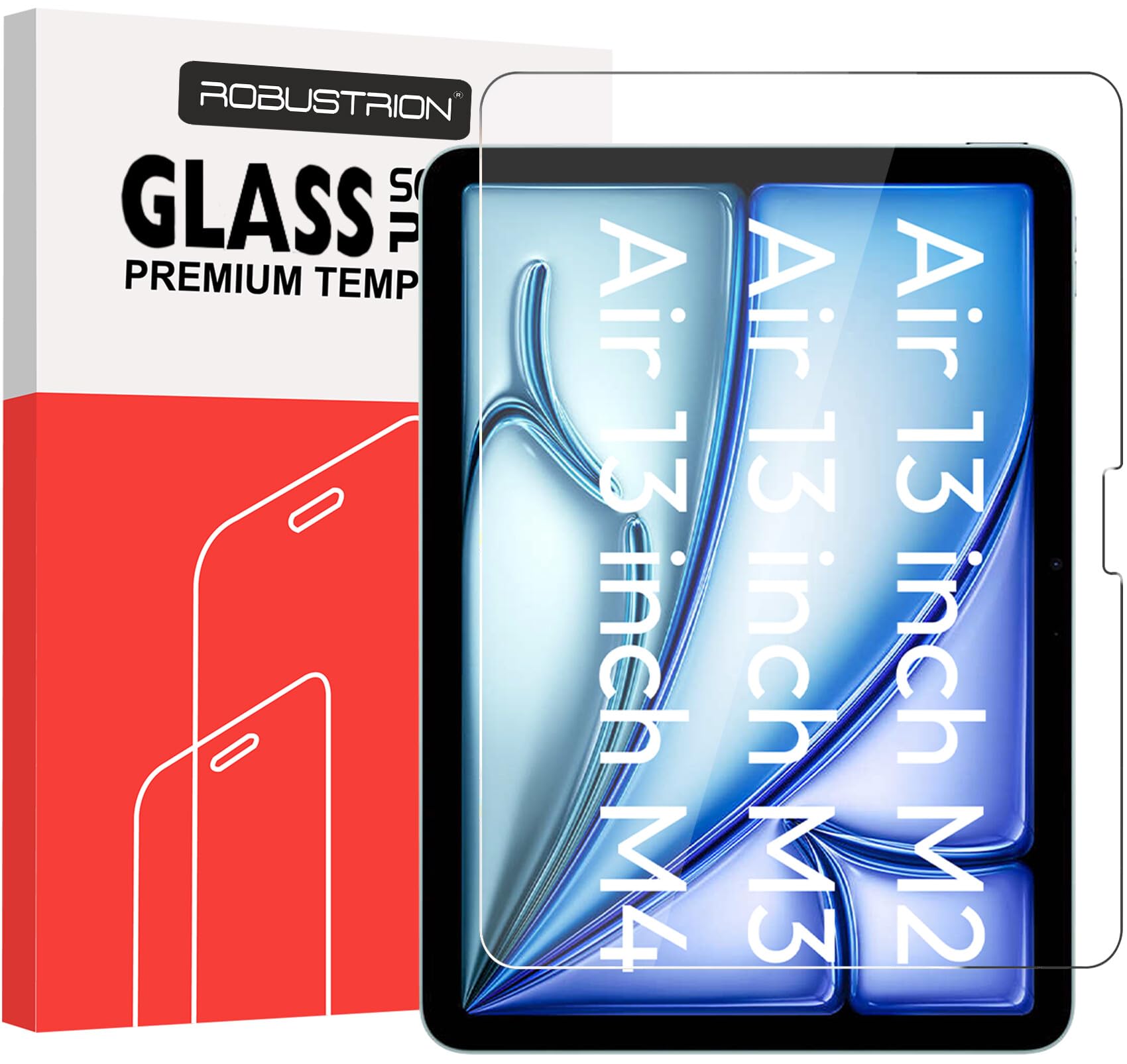 Robustrion Tempered Glass for iPad Air 13 inch M3/M2 2024/2025 Screen Protector Guard for iPad Air 13 inch [Will not Fit Pro Model]-image-17