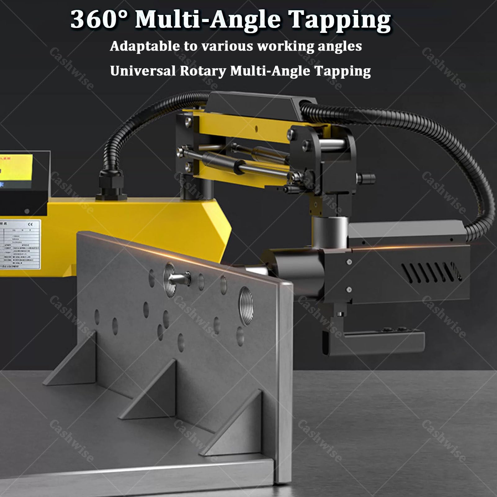 Maschiatrice elettrica, maschiatrice Universale a 360° | Sistemas di maschiatura Automatica con Touchscreen e Set di 8/9 pinze per Metallo, Acciaio e Legno M3M20
