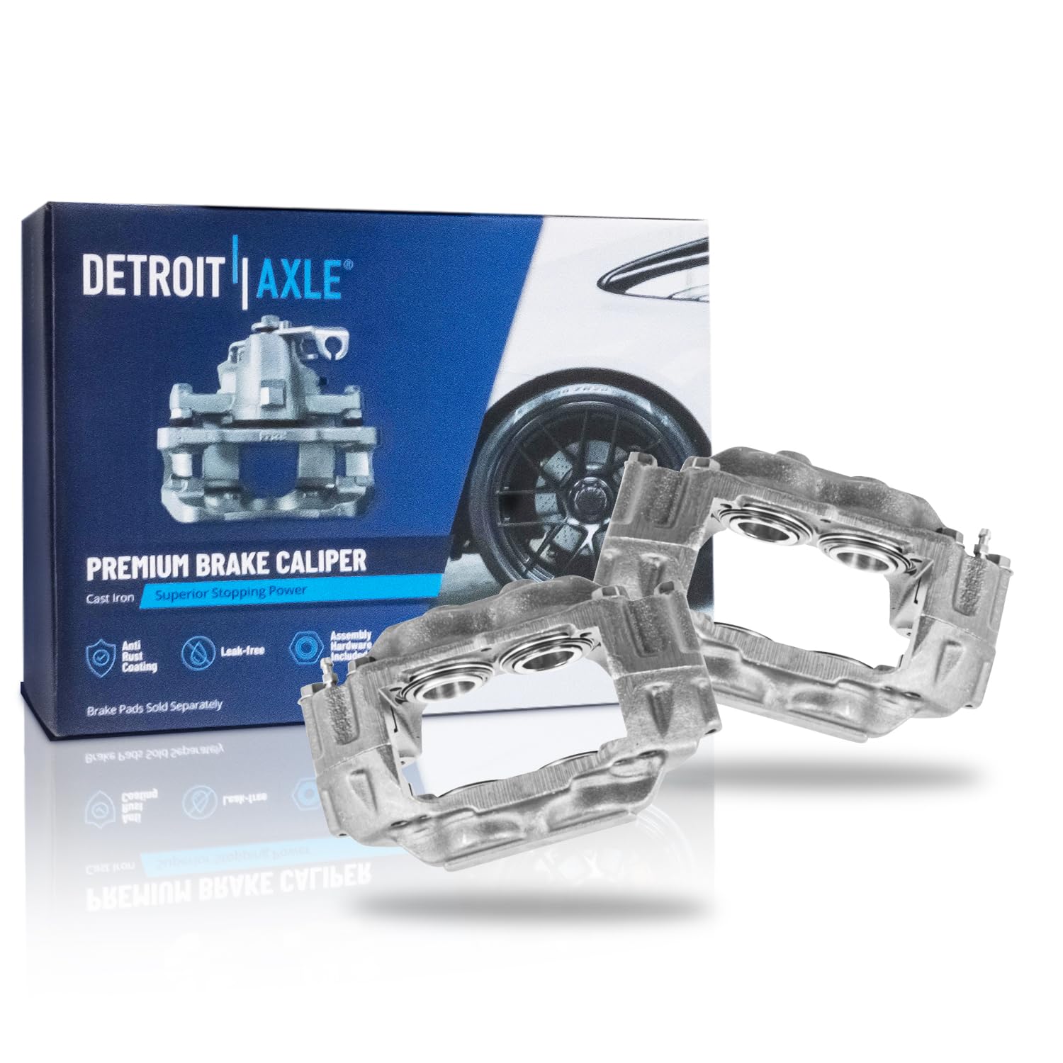 Detroit Axle - 2pc Front Brake Calipers for 2004-2007 Subaru Impreza, Disc