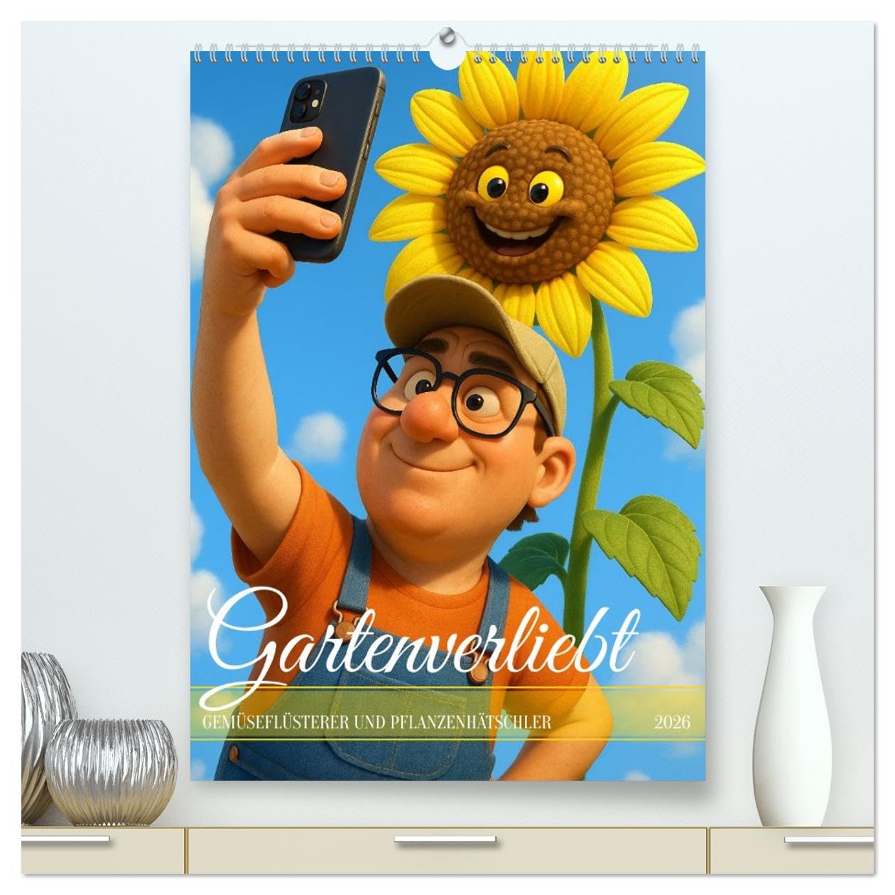 Gartenverliebt (hochwertiger Premium Wandkalender 2026 DIN A2 hoch), Kunstdruck in Hochglanz: Unkraut vergeht nicht - Gartengeschichten mit Herz und Humor (CALVENDO Hobbys)