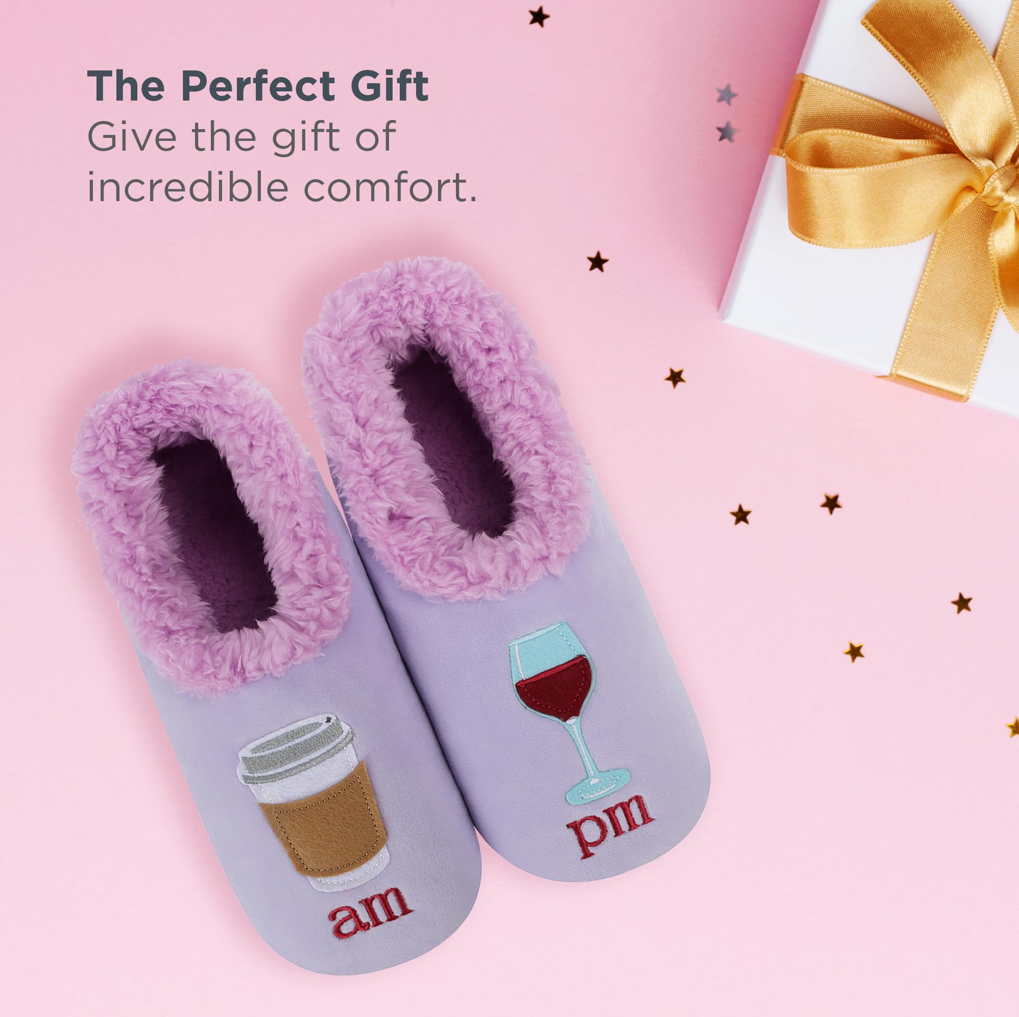 Snoozies Paarbare Hausschuhsocken – Lustige Hausschuhe für Frauen, rutschfeste flauschige Haussocken – beste Freundin Geburtstagsgeschenke
