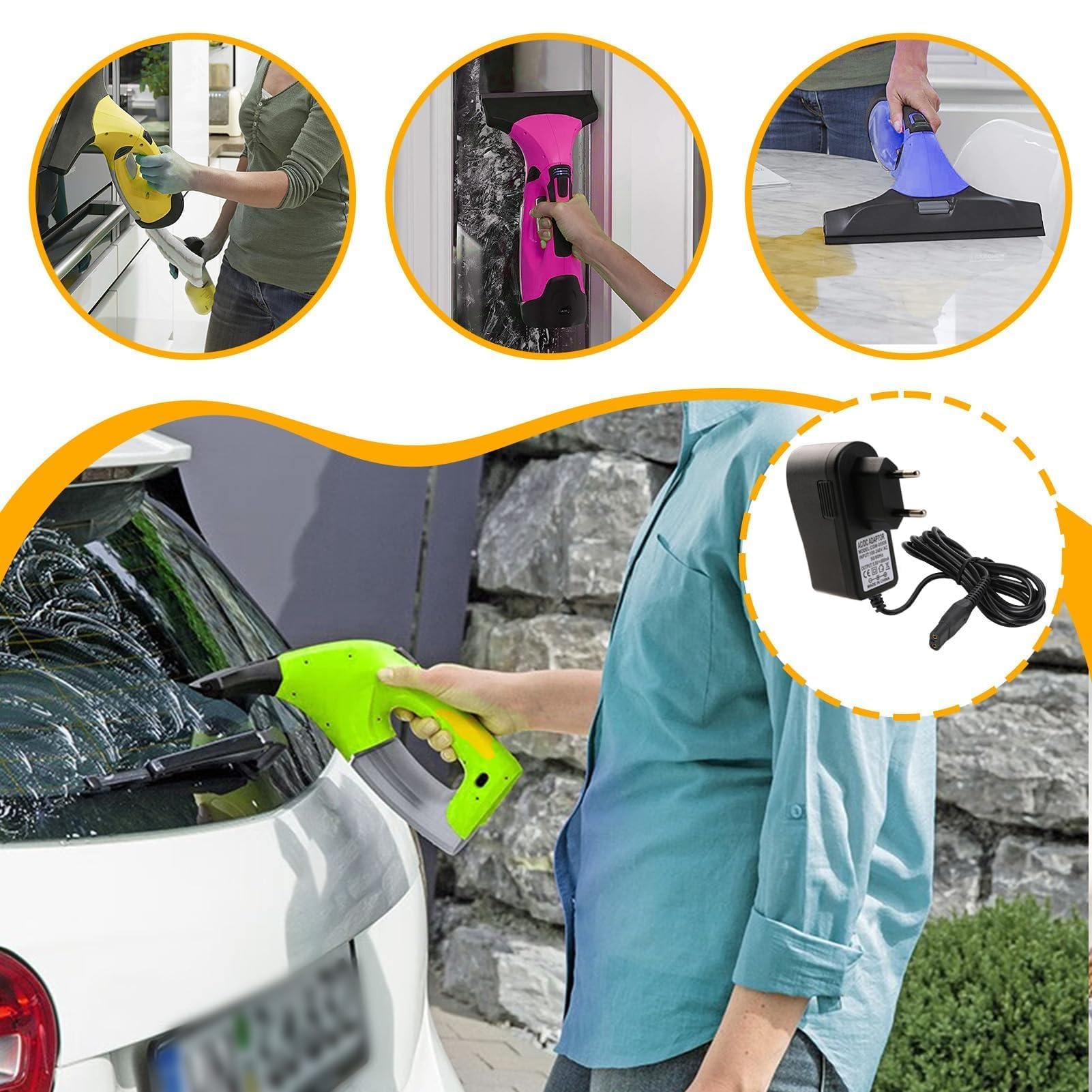 Caricabatterie 5,5V Per Lavavetri Karcher - Compatibile Con WV1, WV2, WV5, WV70 E Altri Modelli - Foto 10