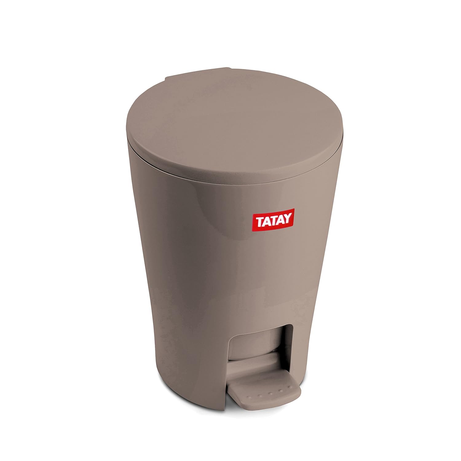 Tatay Diabolo Bathroom Pedal Bin 5L | Removable Interior with Handle | Practical Design and Easy to Clean | High Strength Plastic | 19 x 21 x 28.2 cm – Mink