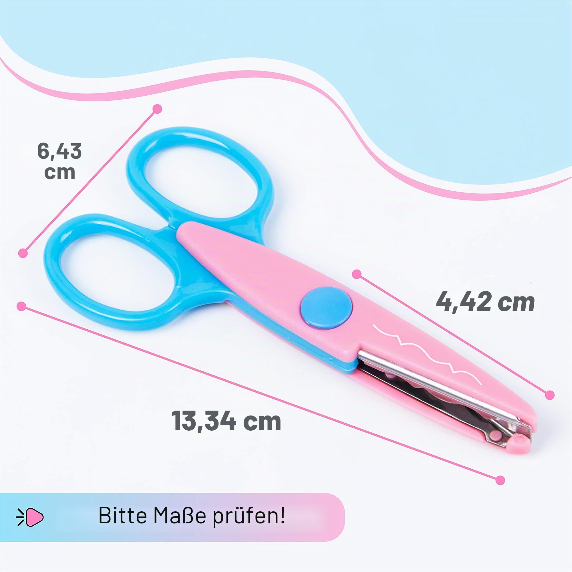 Mr. Pen Bastelschere, dekorative Kante, 6 Stück, helle Zickzack-Schere | Zum Basteln, Scrapbooking, ausgefallenes Muster-Design