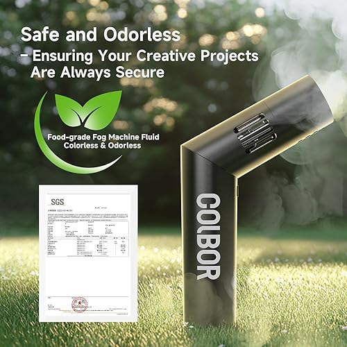 Miniatura 9 de COLBOR CF5 - Máquina de niebla portátil, mini máquina de humo de mano de 40 W para fotografía con control remoto, pequeña nebulizadora para