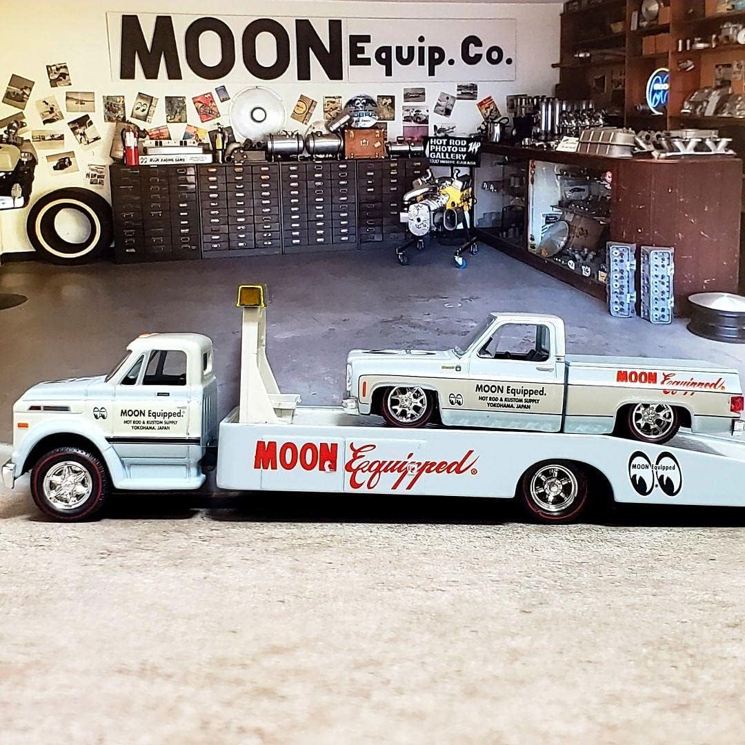 M2マシーン　ムーンアイズ　シボレー トラックセット　シルバラード&積車　新品 M2マシーン ムーンアイズ シボレー トラックセット シルバラード&積車