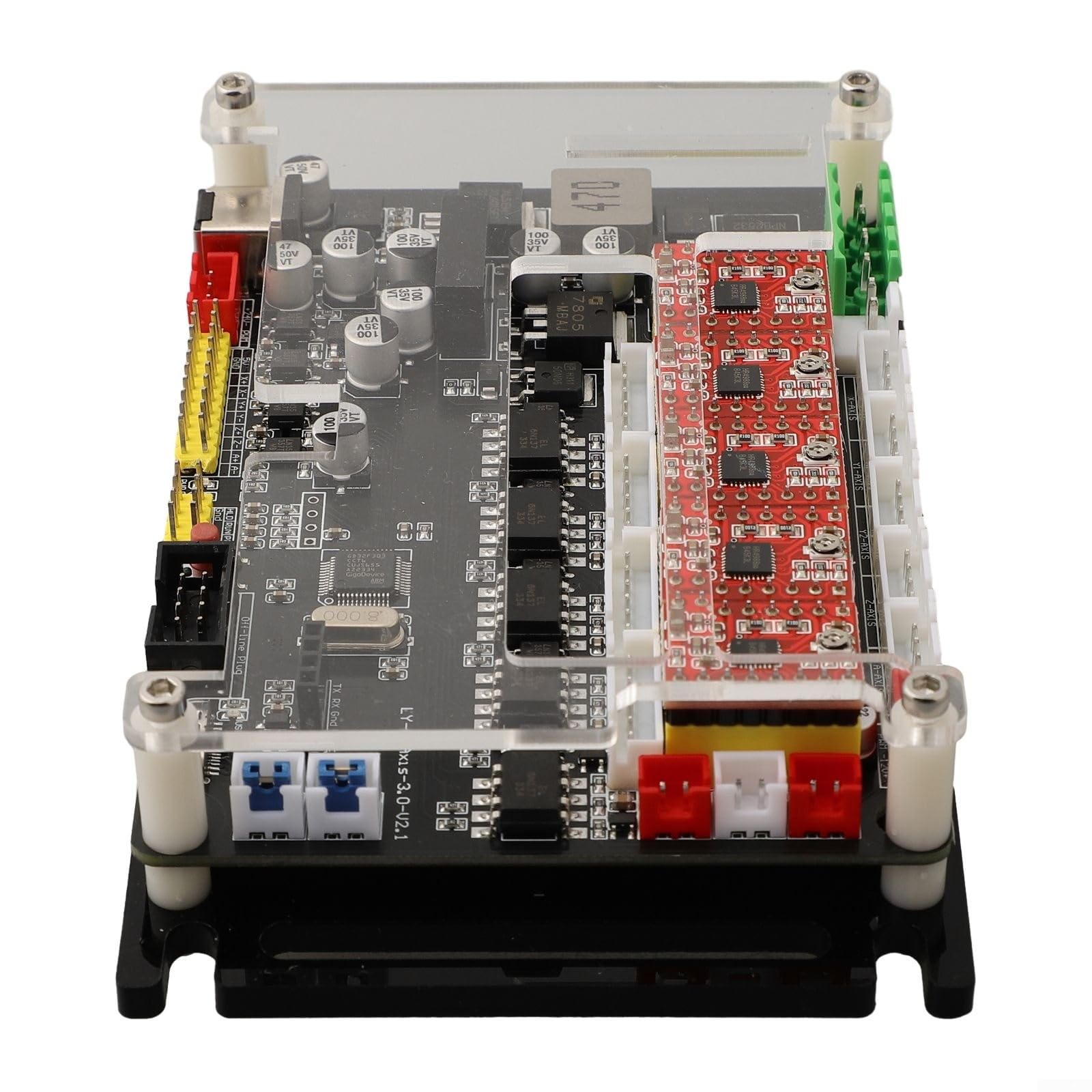 Für Grbl 11F 4 Schrittmotor-Treiber-Steuerplatine für CNC-Fräse, Graviermaschine, Unterstützung für Nema17 für Nema23-Motoren und USB-Anschluss