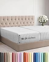 Vista 117 de Sábana bajera extra profunda tamaño Queen – Sábana bajera individual de lujo para hotel solamente – Se adapta fácilmente a colchones de 18 a 24