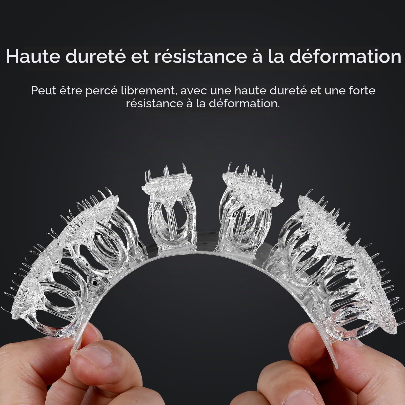NOVA3D Résine d'impression 3D hautement transparente - Anti-jaunissement - Robuste - Faible odeur - Durcissement UV 405 nm - Pour imprimante 3D LCD/DLP (1000 G)