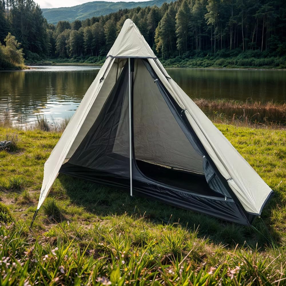 Tenda Campeggio Tenda Ultralight 1 Posto per Camping all'Aperto Escursionismo Trekking
