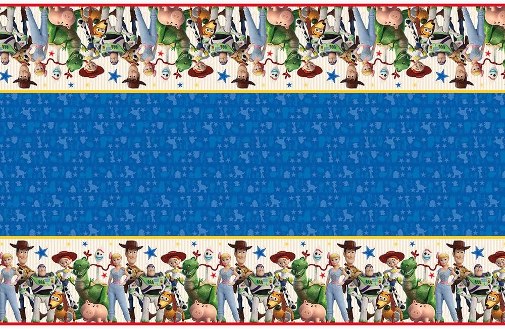 Disney Toy Story 4 Rectangular Plastic Table Cover - 54" x 84", 1 Pc
