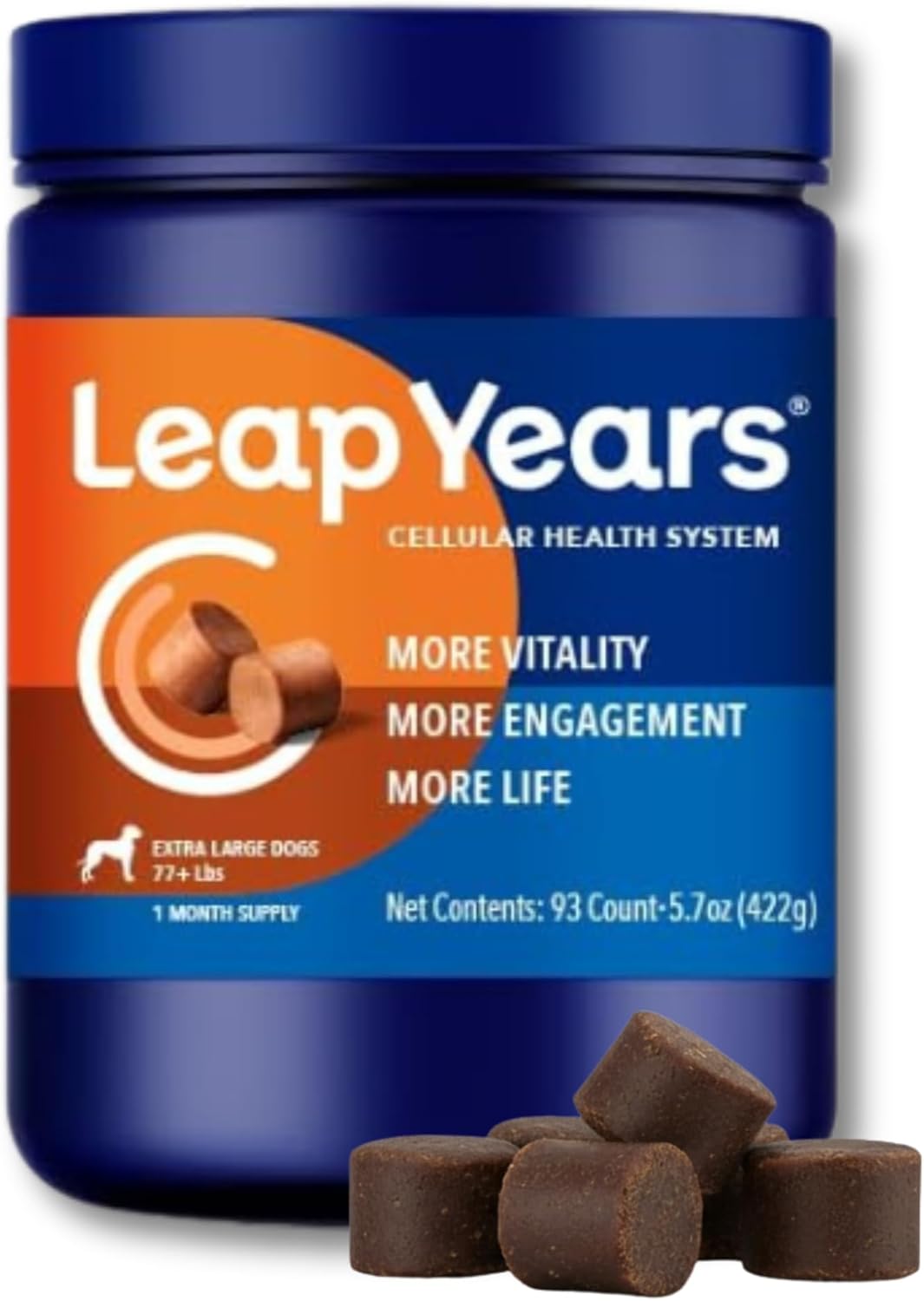 Soft Chew - Dog Supplement for Brain, Heart & Muscle Health, Supports Longevity, Veterinarian-Formulated with NAD+ & Senolytic, Patent-Pending Formula, 31 Chews, Small/Medium Breed