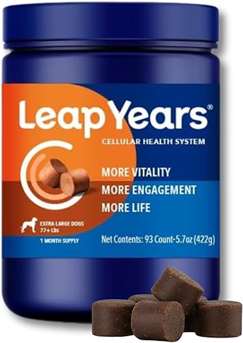 Leap Years Suplemento masticable suave para perros  Apoya el envejecimiento saludable, la cognición y la vitalidad formulado por veterinarios para