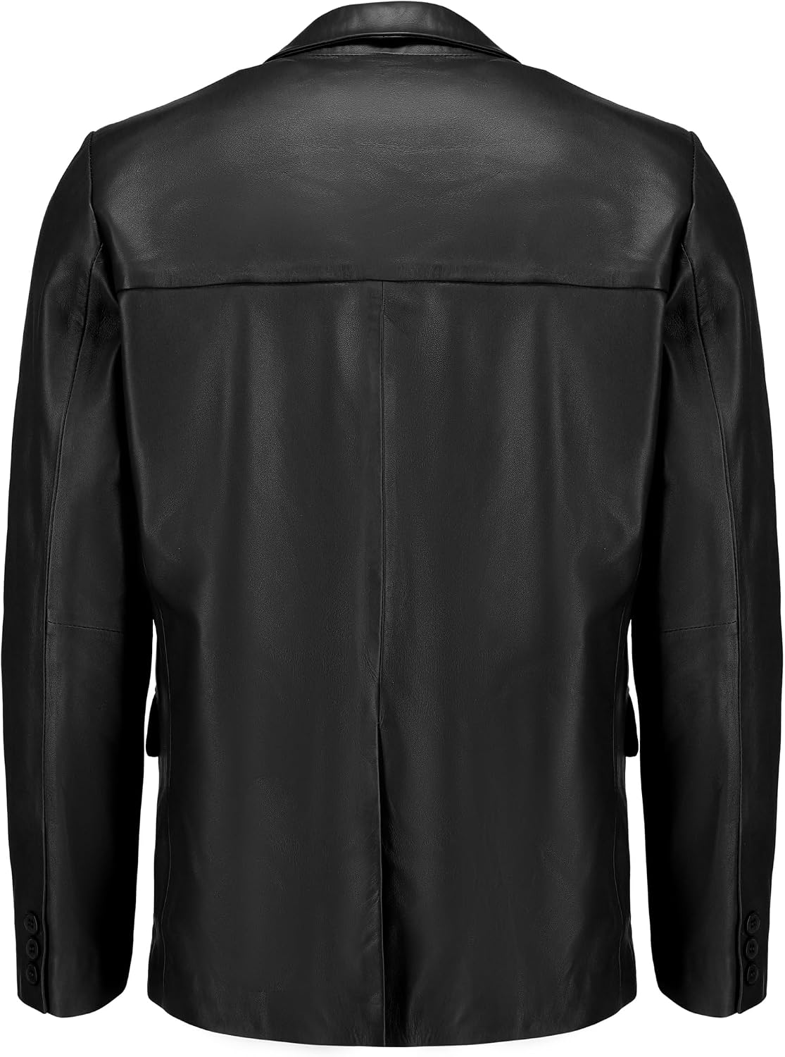 Jild Invisible Stitching Casual Leather Blazer for Men - 2-Button Closure Coat Style Regular Fit Lambskin Leather Jacket Men