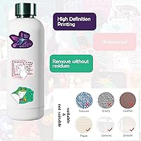 Vista 5 de Calcomanías de afirmación de animales – 50 calcomanías de vinilo impermeables con cita positiva para botella de agua, laptop, funda de teléfono