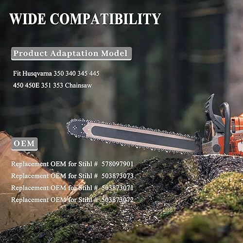 Miniatura 3 de Kit de rodamiento de agujas de campana de accionamiento de tambor de embrague de .325 "para motosierra Husqvarna 350 340 345 445 450 450E 351 353