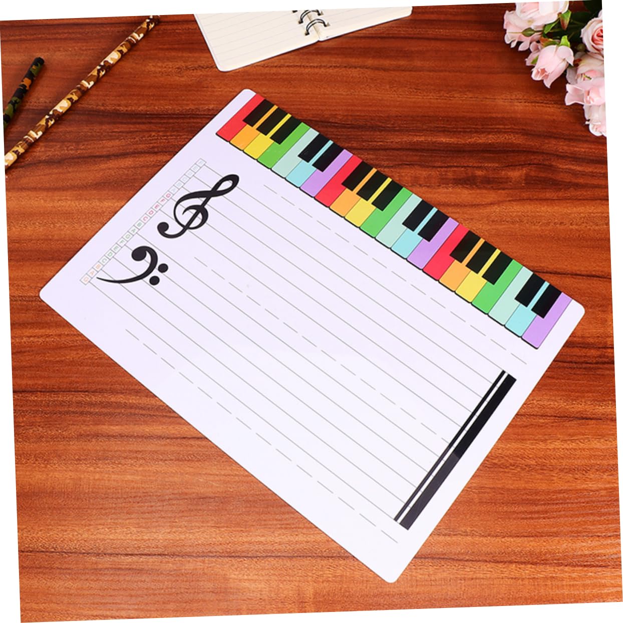 10st Übungsbrett Lapboards Musik-whiteboard Trocken Abwischbare Tafeln Karte Trocken Abwischbare Tafel Mit Ständer Weiße Bretter Musiknoten-whiteboard Stabbrett Weiße Tafel Plastik DIYEAH