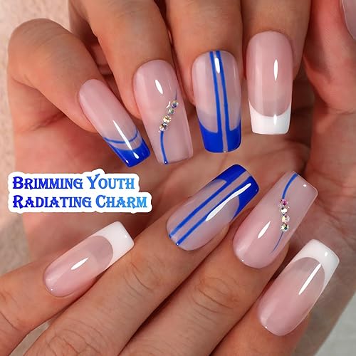 Miniatura 5 de Double Rhythm Esmalte de uñas en gel de 0.5 onzas líquidas, 1 pieza de esmalte de uñas de color azul fluorescente, esmalte de uñas semipermanente