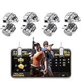 Onyehn 2 Pairs Upgraded Version Metal Button Smart Phone Game Trigger,L1 R1 Shooter Gamepad Joysticks Shooting Game for PUGB Controller Game Pad Accessories