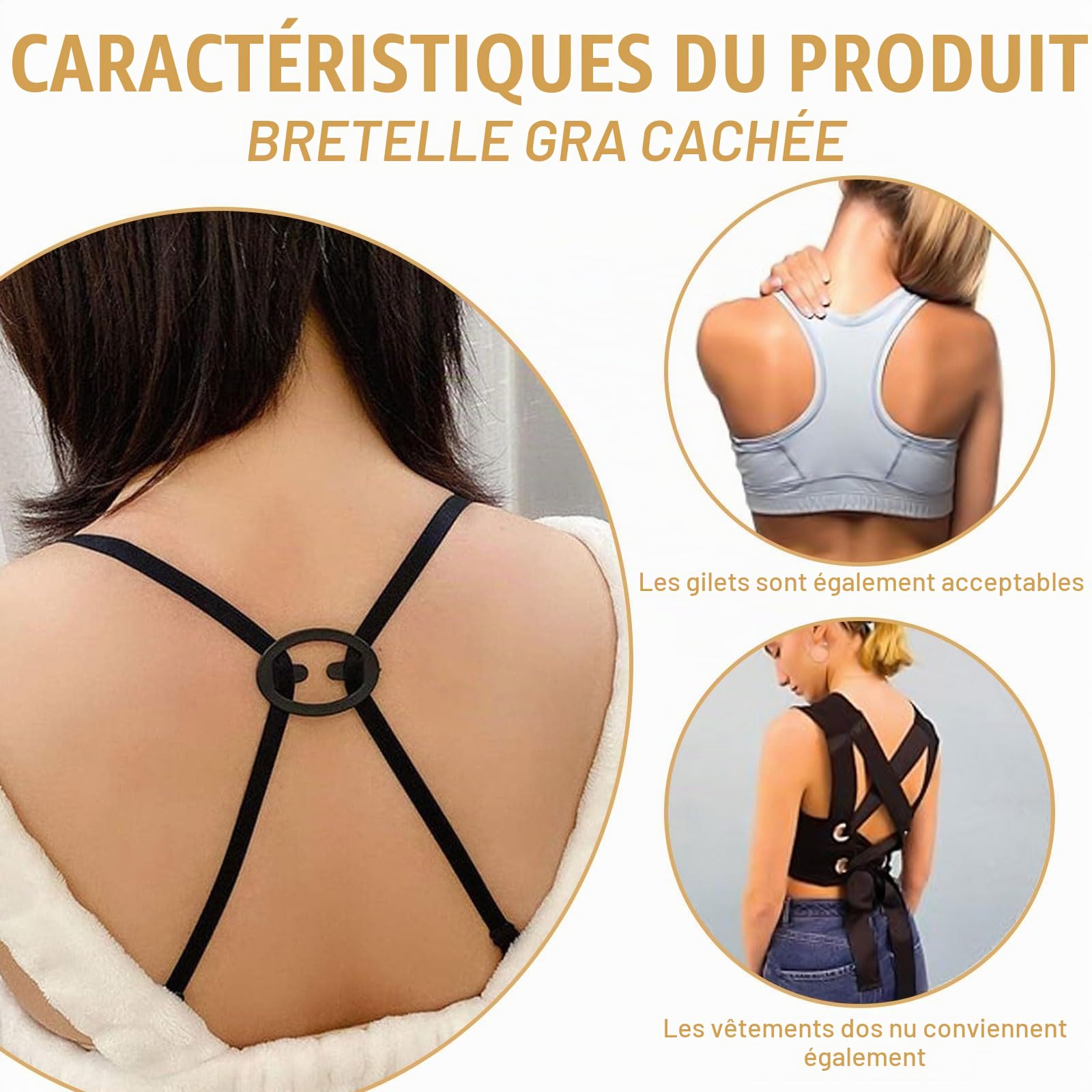 14 Pièces Ensemble Attache Soutien-Gorge – Accessoire Essentiel de Bretelles de Soutien-Gorge, Épaulette en Silicone pour Dos et Bretelle de Soutien-Gorge