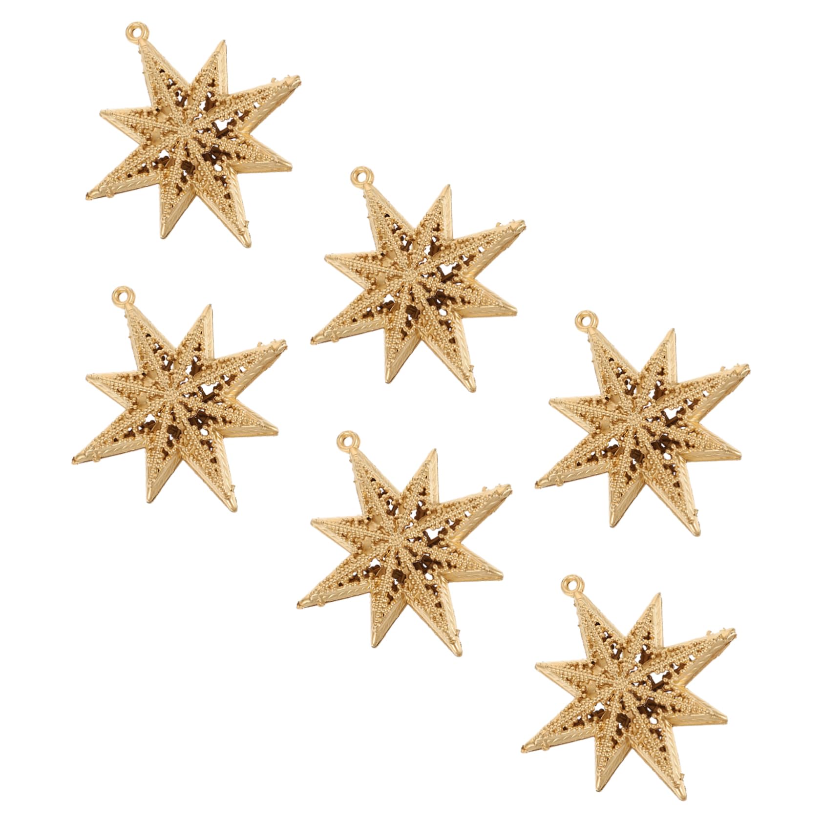Alipis 5 Sätze Goldener Sternanhänger Ornamente Sternverzierungen Goldener Stern Weihnachtsschmuck Glitzersterne Baumspitze Weihnachtsstern Glitzersterne Stern Plastik Golden 6 Stücke * 5