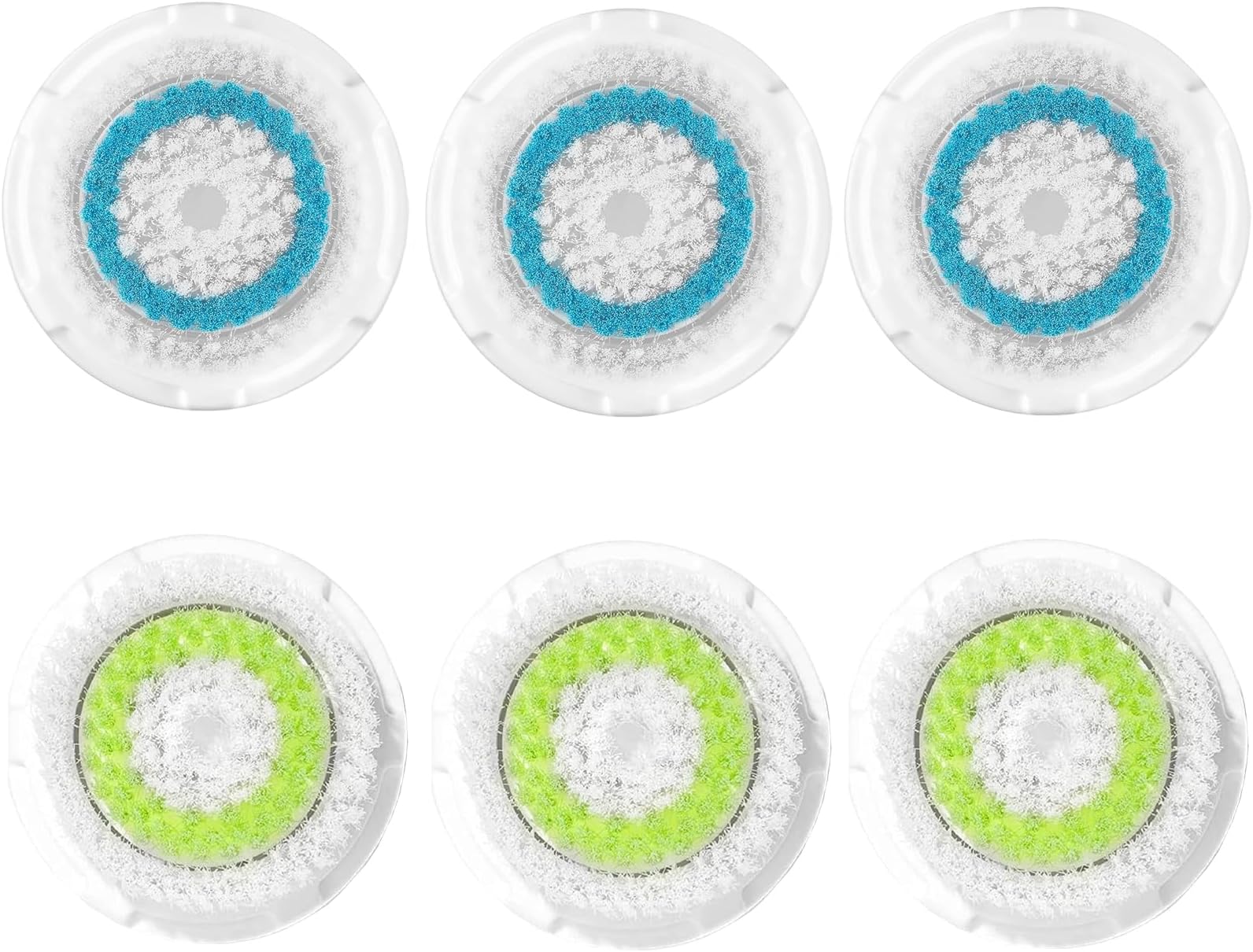 Facial Cleansing Brush Heads,Face Brush Head Replacements Compatible with Clarisonic Mia 1, Mia 2, Mia Fit, Alpha Fit, Smart Profile Uplift,Deep Pore and Sensitive（6 Pack）