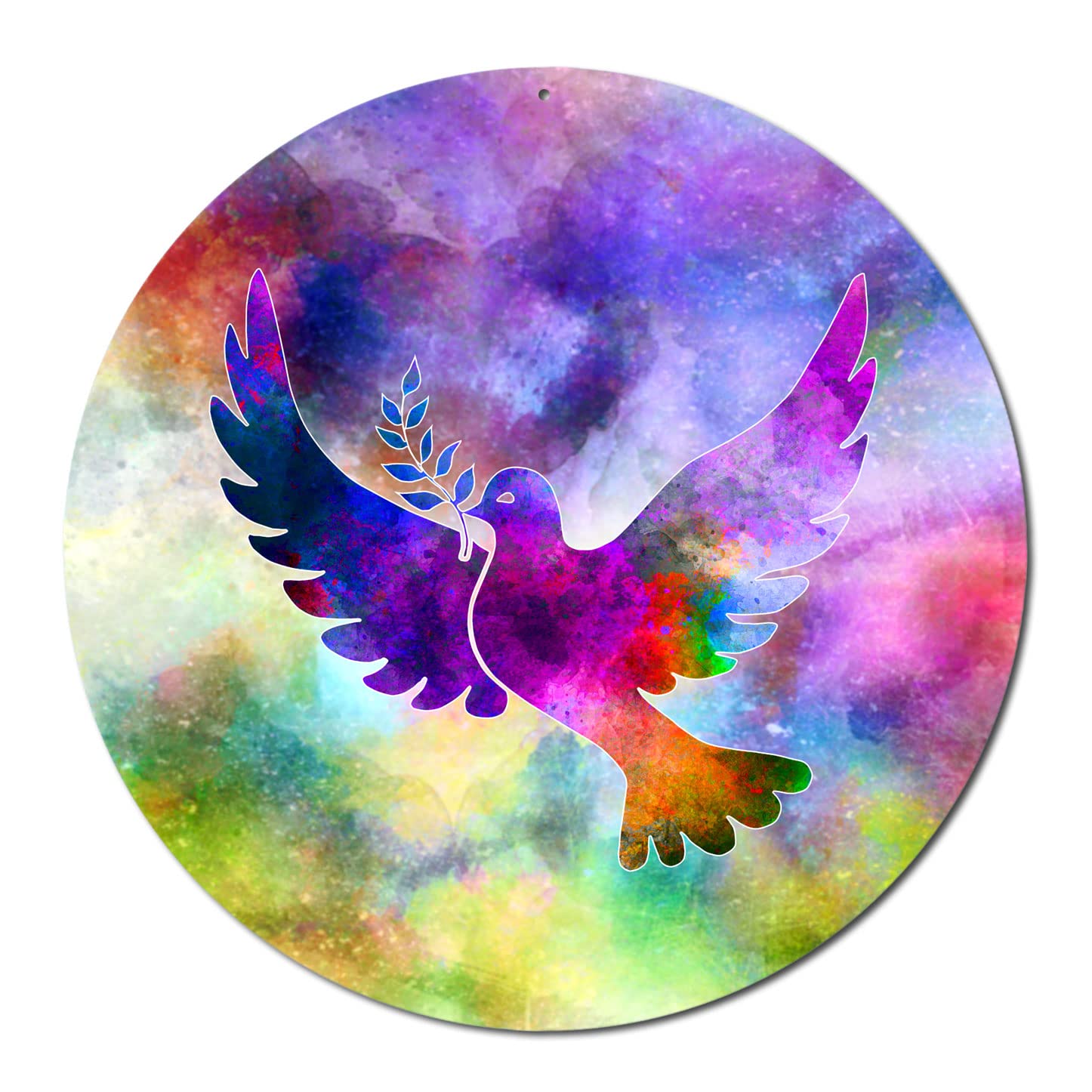 Suncatcher " Peace Dove " symbol of peace window picture no. 22. Ø 6 to 16 inch peace symbol gift idea birthday christmas present angel of peace window decoration rainbow colors acrylic glass