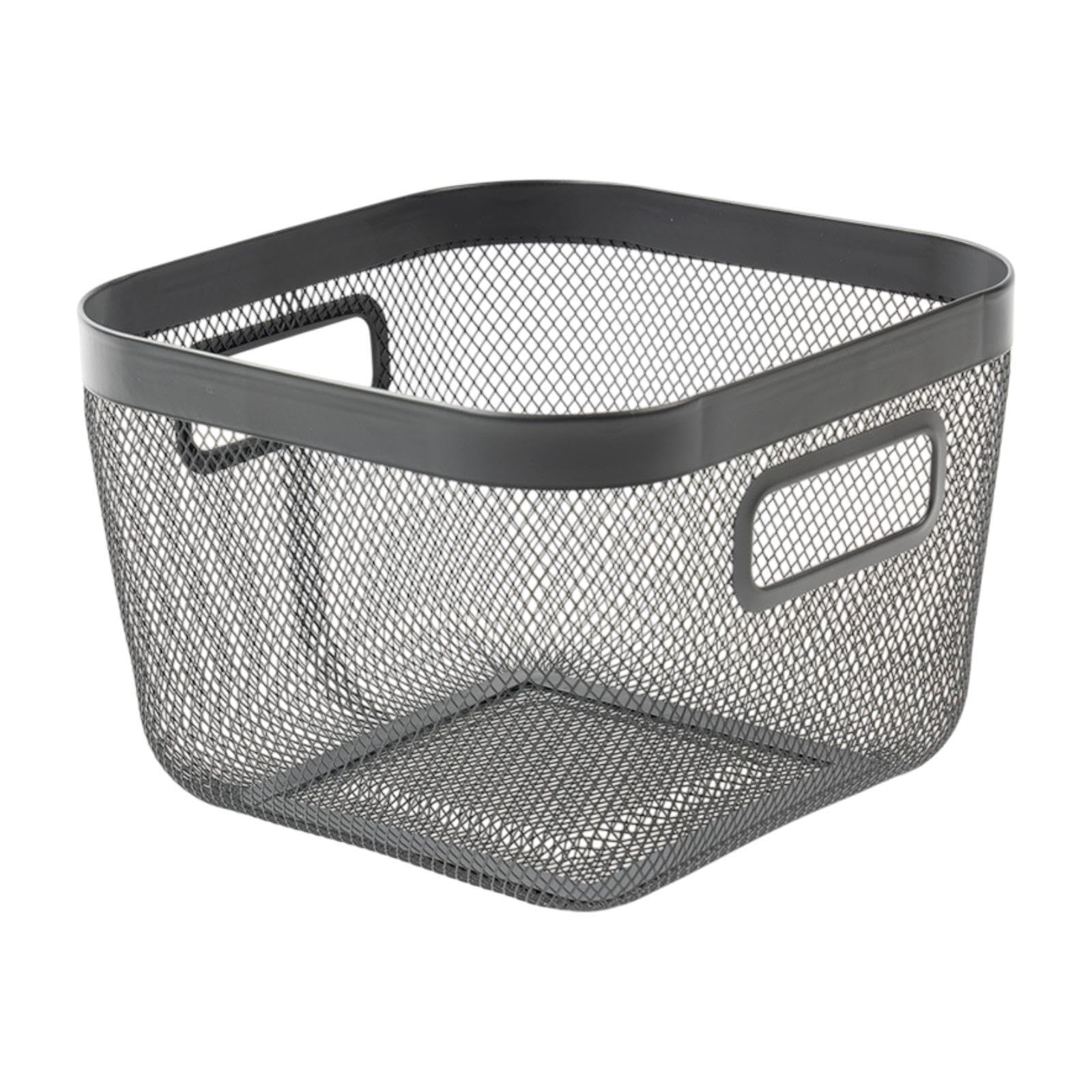 Cydzsra Portable Wire Storage Basket Lightweight Decorative Organizer Storing Fruits Vegetables And Accessories Wire Storage Basket Stylish Multipurpose