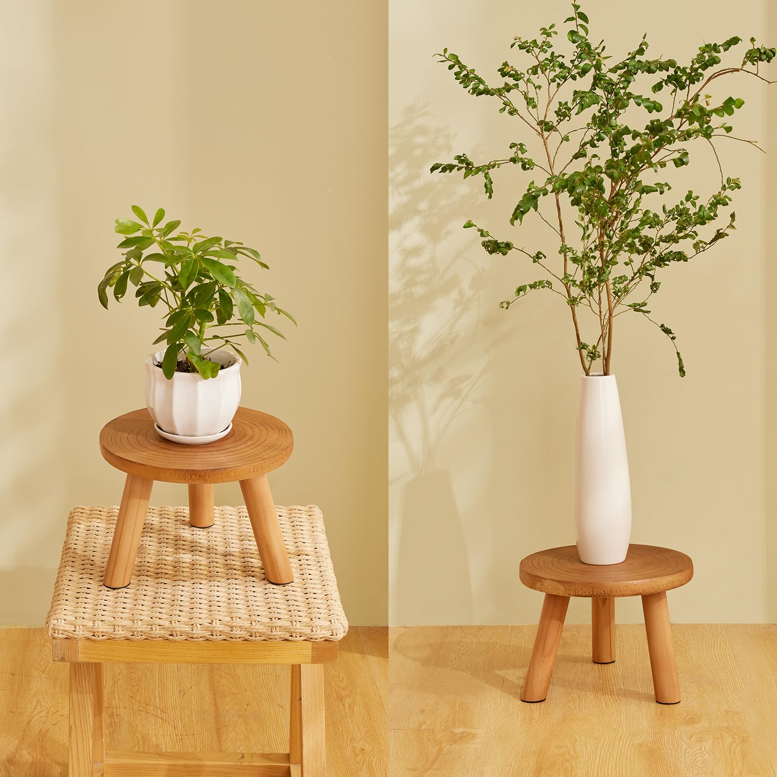 Amazon.com: Yanbaga 2 Pack Wood Plant Stand Indoor,11-12