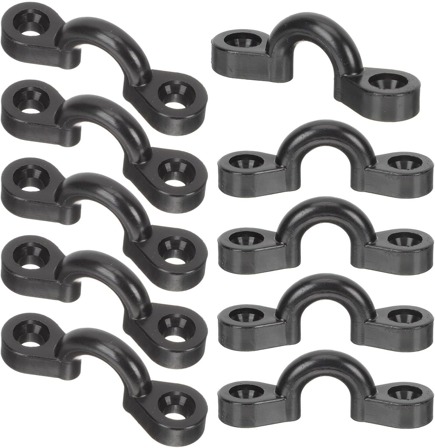 20pcs Kayak Pad Eyes Deck Tie Down Kit with Screws Nylon Elastic Deck Rigging Loops for Boat Kayak Hardware Outdoor Water Sports