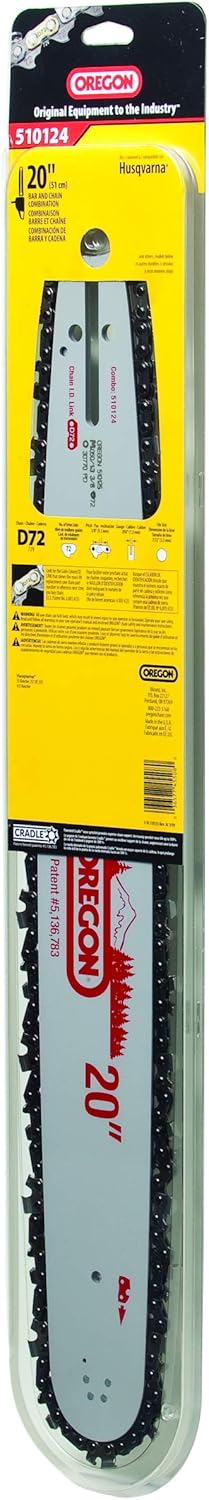 Oregon Cutting Systems 510124 Chain Saw Replacement Bar, 20-Inch