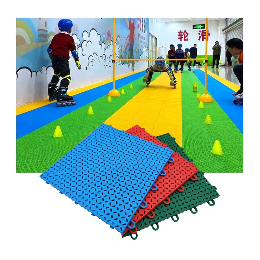 25 Cm Sala Do Jazdy Na Rolkach Modułowe Blokujące Płytki Podłogowe, Puzzle Diy Plastikowa Mata Podłogowa Z Otworami Spustowymi, Antypoślizgowa, Odporna Na Zużycie