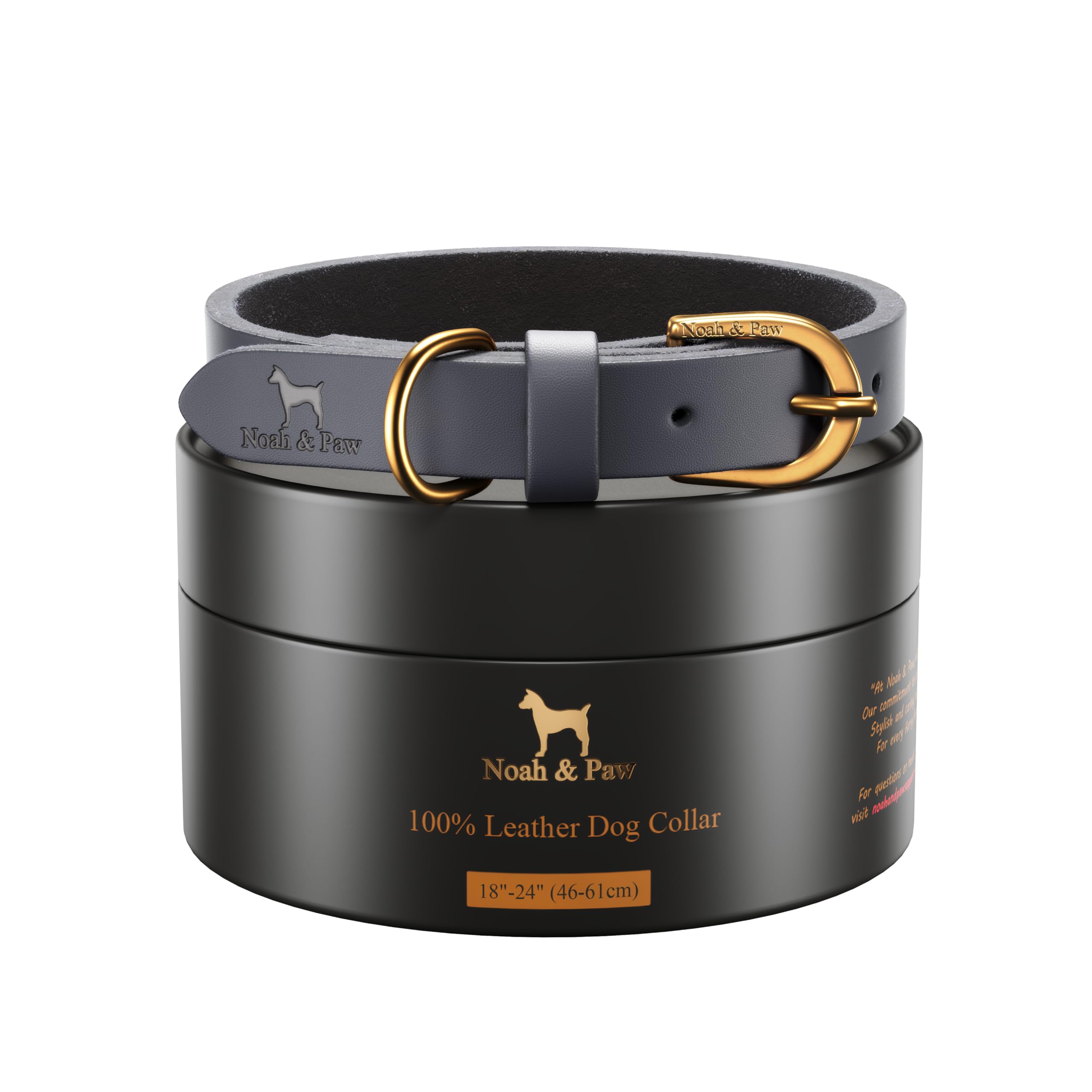 NOAH & PAW XL Genuine Leather Dog Collar