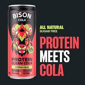 Nexba Bison Protein Citrus Cola, 330 ml (Pack of 12)