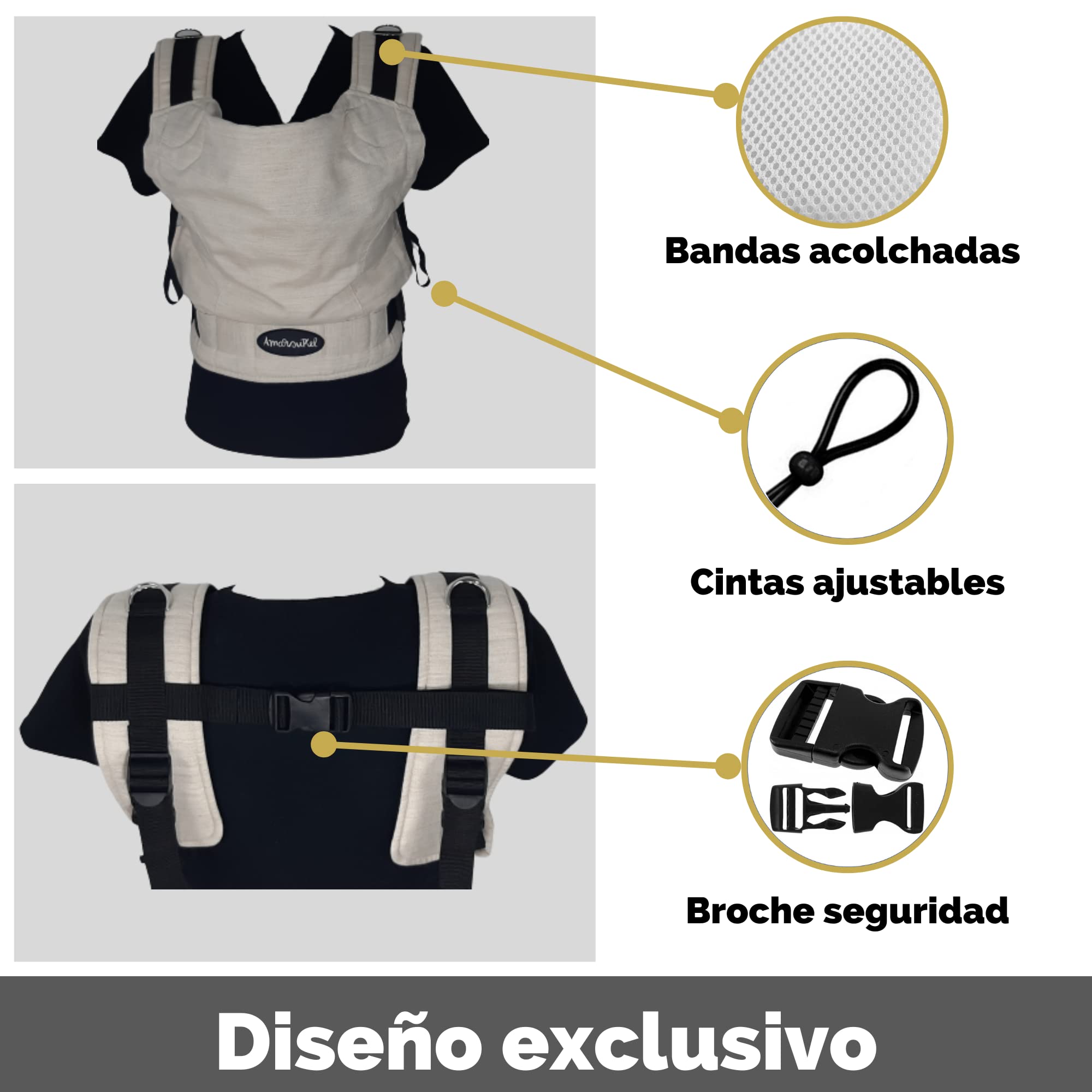Amarsupiel - Mochila Porteo Bebe Evolutiva y Ergonomica - Cómoda y Fácil de Ajustar a la Espalda - Portabebes de Algodón - Orgánico & Transpirable - Canguro para Bebe-Baby Carrier-Mint
