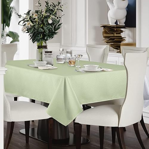 Miniatura 80 de JUCFHY - Mantel rectangular marroquí de tela jacquard a prueba de derrames y resistente al agua y al aceite, mantel decorativo para uso exterior e