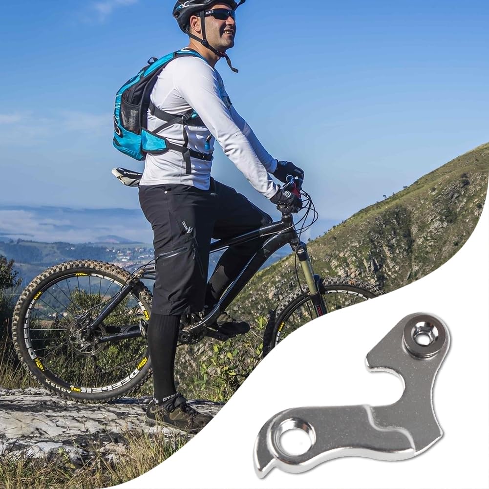 Gancio Deragliatore Universale, Bicicletta in Lega Alluminio Gancio Cambio Posteriore Compatibile con MTB Bici da Strada e Piegevoli Protezione Telaio e Cambio da Urto e Cadute Include Vite