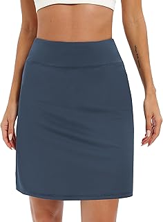 19" Knee Length Skorts Skirts for Women Tennis Skirts Athletic Golf Skorts Casual Workout Skirt with Shorts Pockets