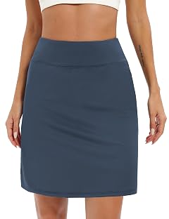 LouKeith 19 Knee Length Skorts Skirts for Women Tennis Skirts Athletic Golf Skorts Casual Workout Skirt with Shorts