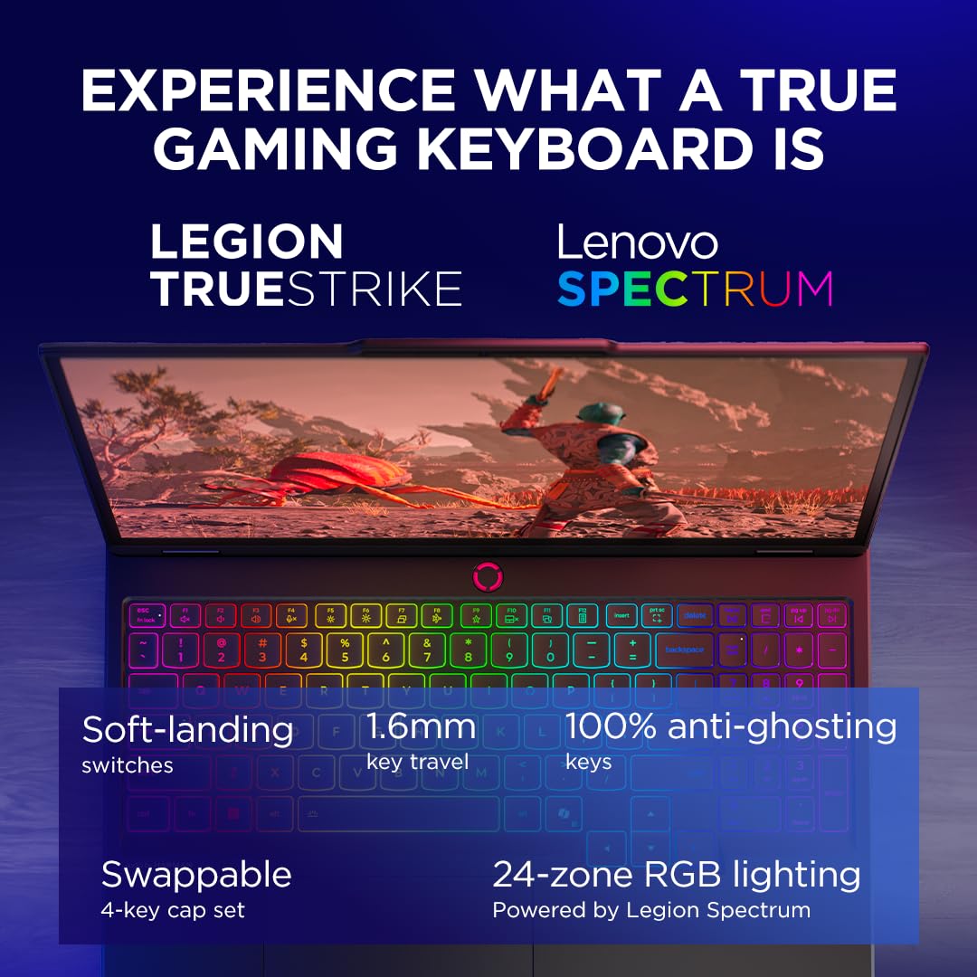 Lenovo Legion 5 Gaming Laptop - Display OLED WQXGA 15" 165Hz, Nvidia GeForce RTX 5070 8GB, Intel Core i7-13650HX, RAM 32GB, SSD 1T, Windows 11 Home, RGB Keyboard - Eclipse Black — view 5