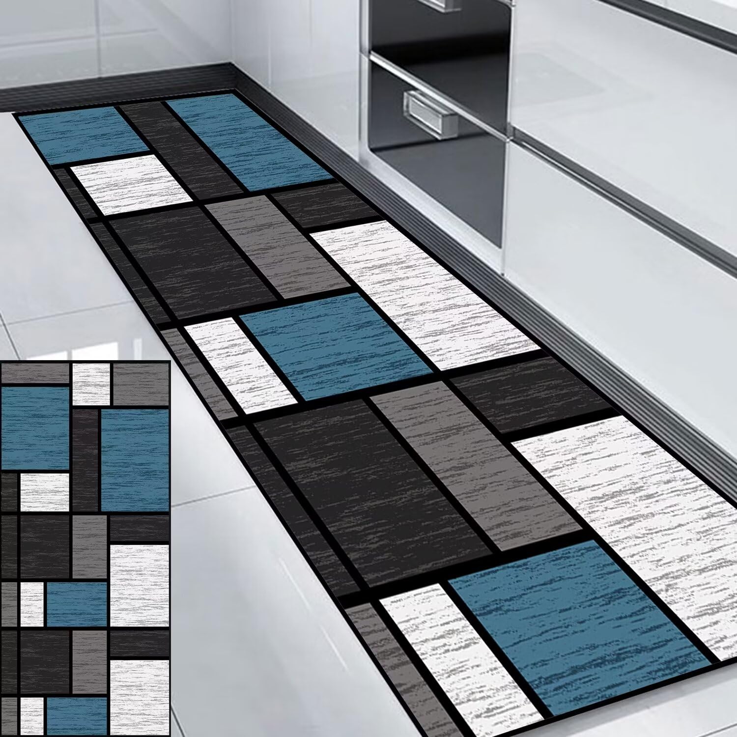Tapis pour Wohnzimmer flur et chambre au motif géométrique chic