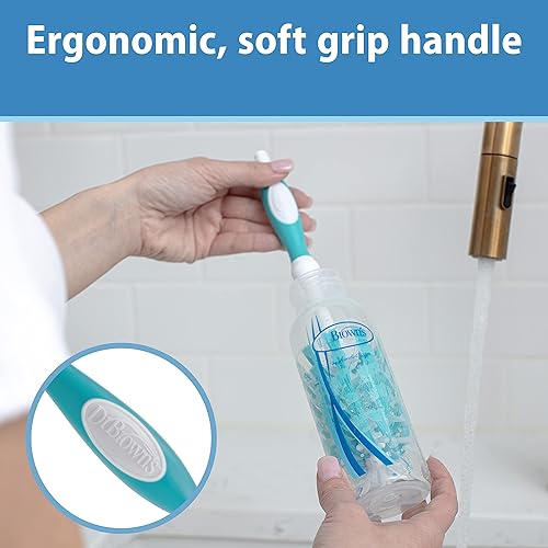 Miniatura 4 de Dr. Brown's Cepillo de limpieza para biberones, pezones y tazas con soporte de ventosa y cepillo adicional, sin BPA (paquete de 12)