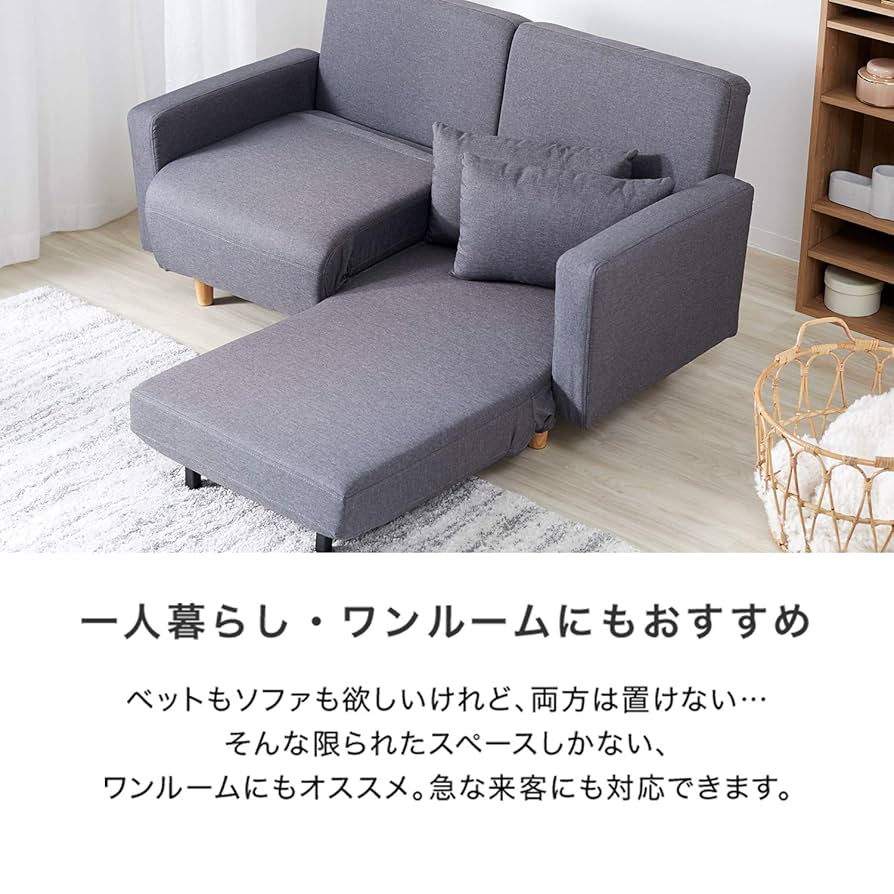 Amazon｜LOWYA ロウヤ ソファ ソファー ソファベッド 2人掛け