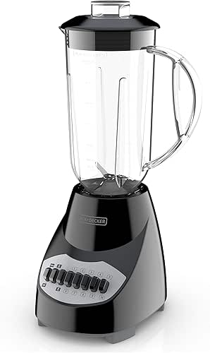 BLACK+DECKER Crush Master Blender, 10-Speeds with Stainless Steel Blades, Black,