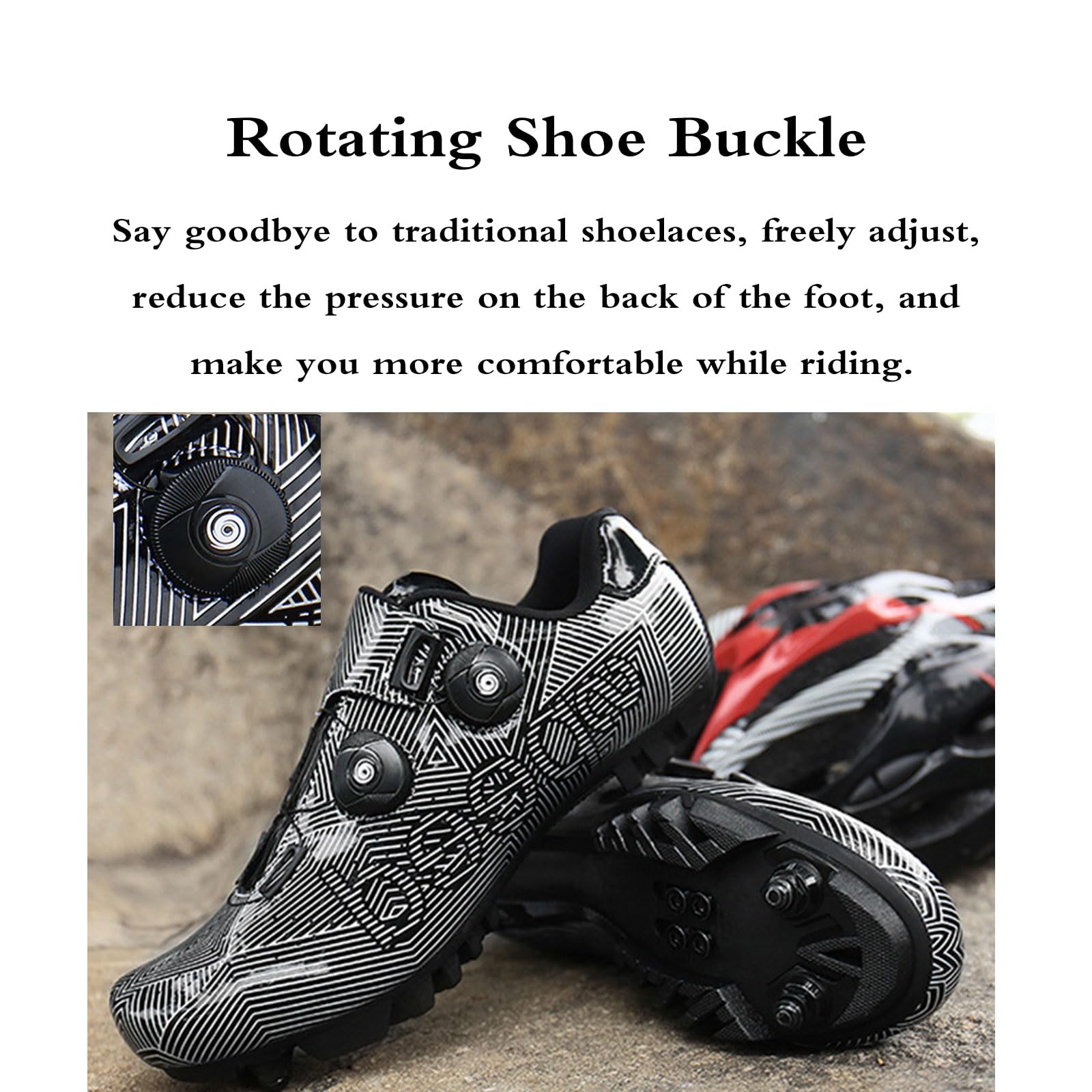 Scarpe da Ciclismo da Uomo e da Donna,Scarpe da Ciclismo,Scarpe da Mountain Bike da Strada,Antiscivolo,Resistente all'Acqua,Traspirante,Adatto per Bici da Strada e Mountain Bike.
