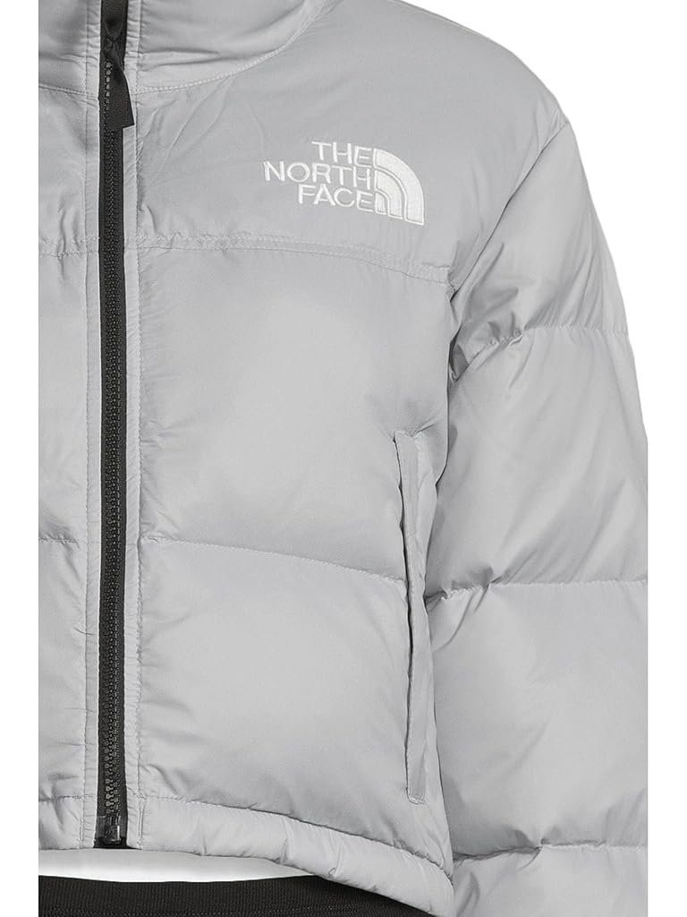 Gray The North Face Nuptse Short Jacket